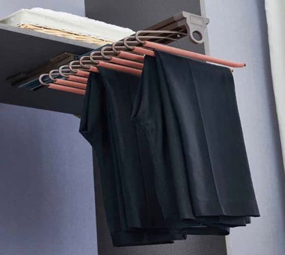 Trousers Rack Single Line Top Mount Soft Close