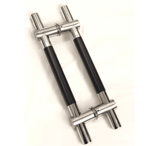 Glass Door Handle Adjustable SS+Wooden 2039-A