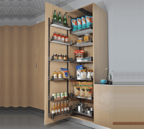 Pantry Unit SC Glass Baskets