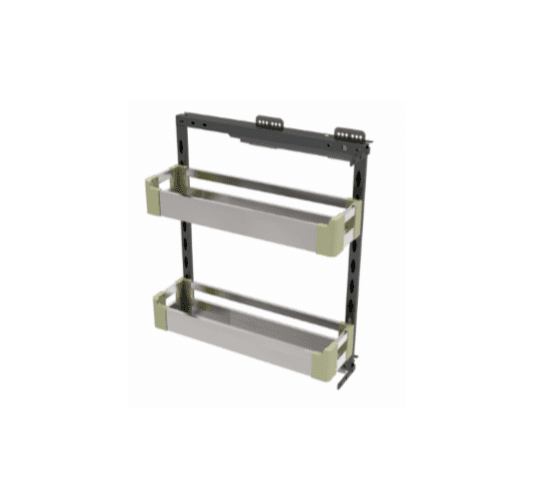 Bottle Pull Out SC SS Satin + Decco Mica Baskets Side Mounting