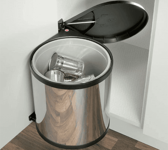 SS Wastebin Auto LID Swing Bin