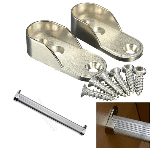 Oval Metal Bracket (Wardrobe Pipe Hanging)